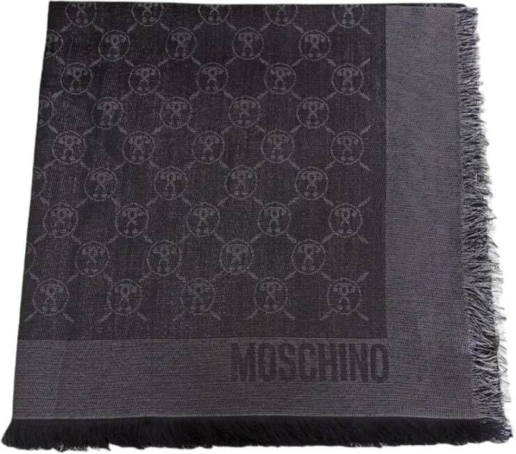 Moschino Zijdeachtige sjaal Zwart Dames