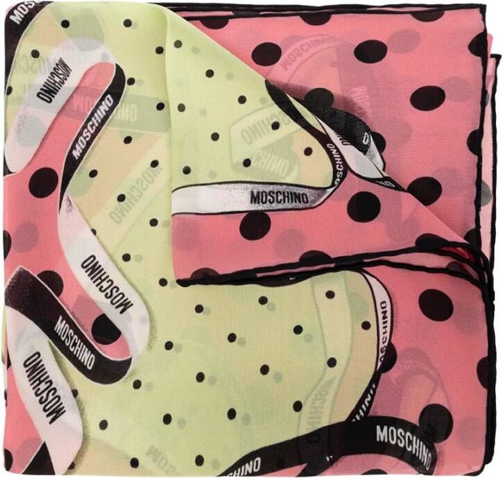 Moschino Zijdeachtige sjaals Groen Unisex