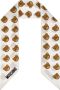 Moschino Zijden sjaal met logo White Unisex - Thumbnail 1