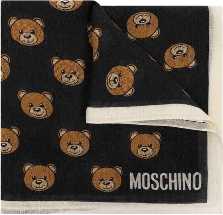 Moschino Zijden sjaal Zwart Unisex