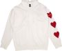 Love Moschino Witte Katoenen Gebreide Jas Sweater Hoodie White Dames - Thumbnail 3