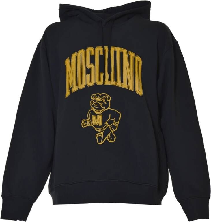 Moschino Zwart katoen oversize sweatshirt Zwart Heren