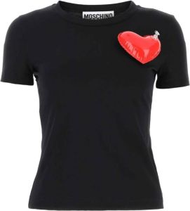 Moschino Zwart katoenen t-shirt Zwart Dames