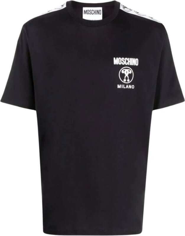 Moschino Zwart T-shirt met Logo Print Zwart Heren