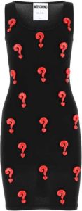 Moschino Zwart Viscose Blend Mini Dress Zwart Dames