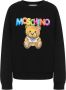 Moschino Zwarte Biologisch Katoenen Logo Print Sweatshirt Zwart Dames - Thumbnail 1