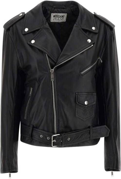 Moschino Zwarte Jassen van Jeans Zwart Dames