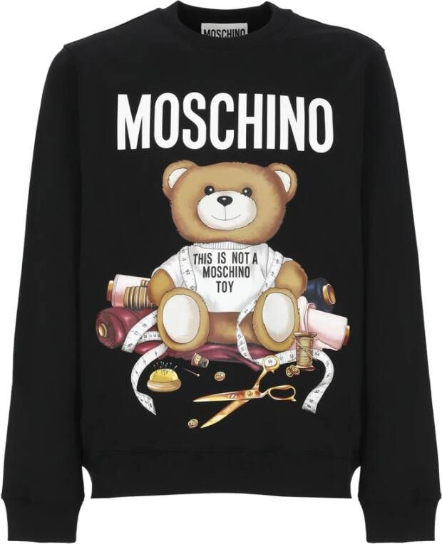Moschino Zwarte katoenen sweatshirt met Teddy Bear print Zwart Heren