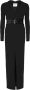 Moschino Zwarte lange jurk met vinyl tailleband Black Dames - Thumbnail 1
