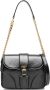 Moschino Zwarte Logo-Print Leren Tote Tas Zwart Dames - Thumbnail 1
