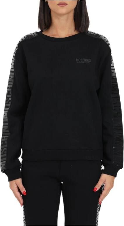 Moschino Zwarte logo sweatshirt voor dames Zwart Dames