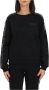 Moschino Zwarte Katoen Modal Sweatshirt met Logo Details Black Dames - Thumbnail 1