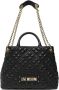 Moschino Zwarte Polyurethaan Handtas voor Dames Zwart Dames - Thumbnail 1