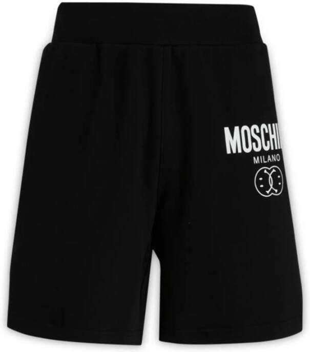 Moschino Zwarte shorts met logo voor heren Zwart Heren