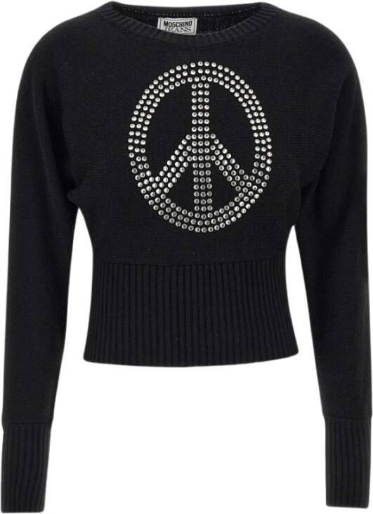 Moschino Zwarte Sweaters van Jeans Zwart Dames