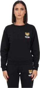 Moschino Zwarte sweatshirt met logo en teddy voor dames Zwart Dames