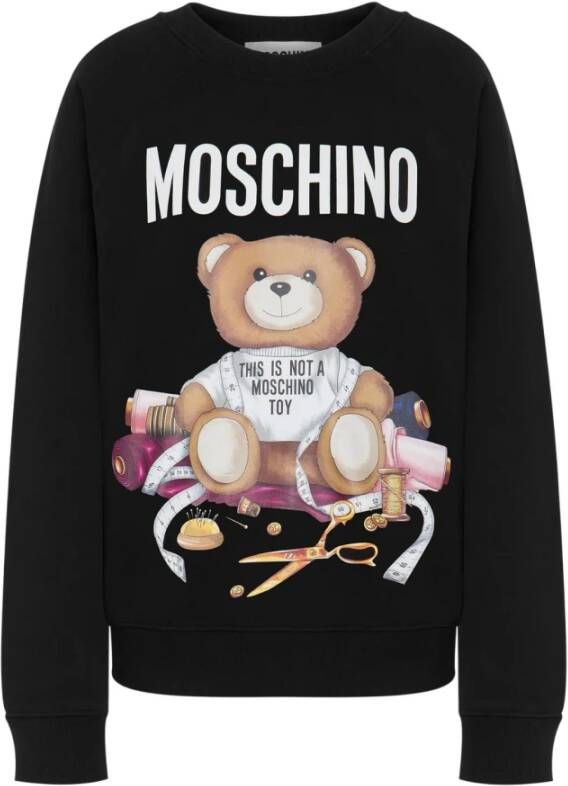Moschino Zwarte Teddy Bear Sweatshirt Upgrade je stijl Black Dames