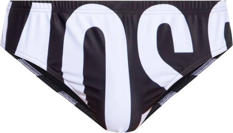 Love Moschino Heren Bikini Slip met Logo Print Black Heren