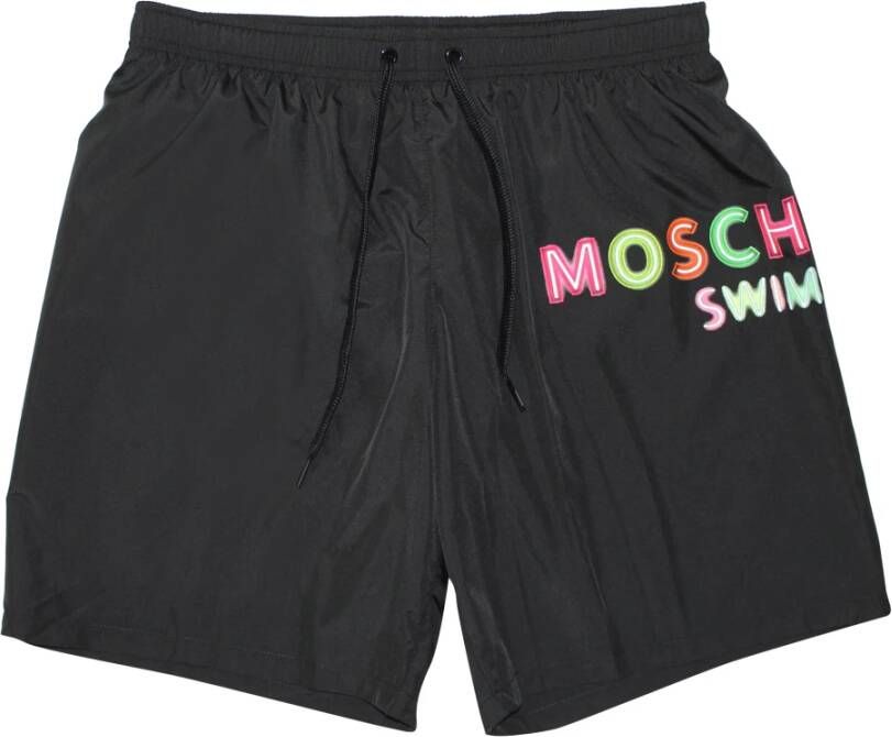 Moschino Kleurrijke Logo Zwembroek Black Heren
