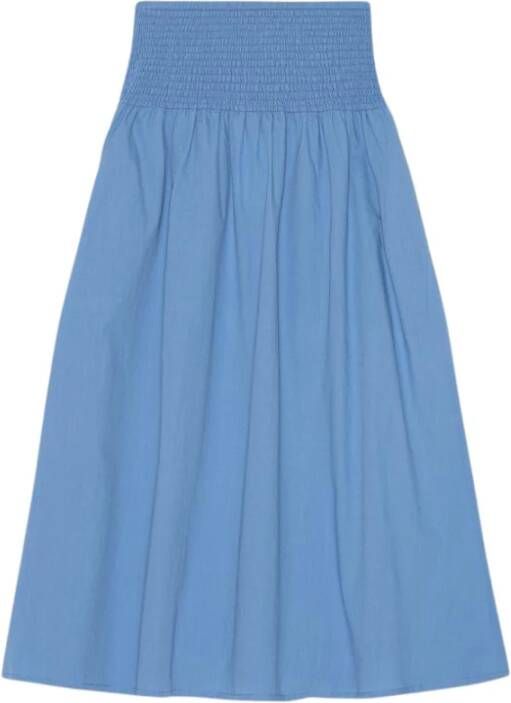 Moshi Mind mary skirt poplin Blauw Dames