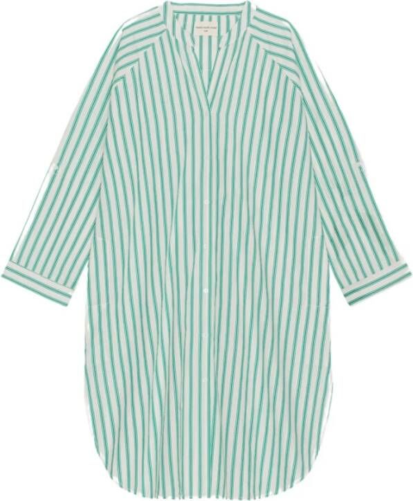 Moshi Mind remain shirtdress stripe Groen Dames