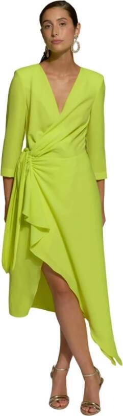 Moskada Elegante Limegroene Midi Jurk Groen Dames