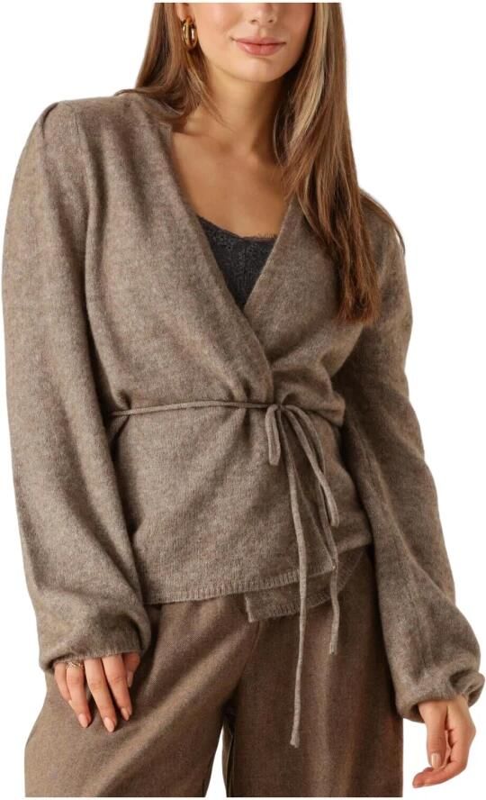 MSCH COPENHAGEN Dames Truien & Vesten Mschguste Hope Wrap Cardigan Bruin - Foto 3