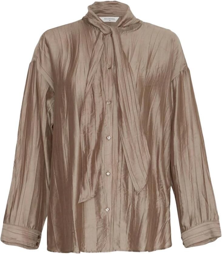 Moss copenhagen Chris Shirt Blouse Lange Mouw Brown Dames