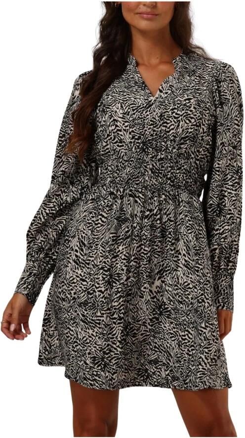 Moss copenhagen Crème Korte Jurk met Coole Print Black Dames - Foto 3