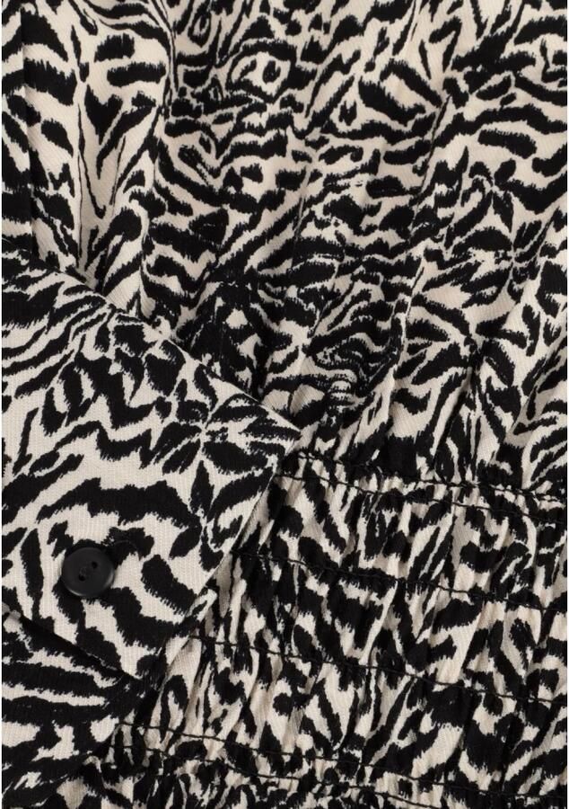 Moss copenhagen Crème Korte Jurk met Coole Print Black Dames