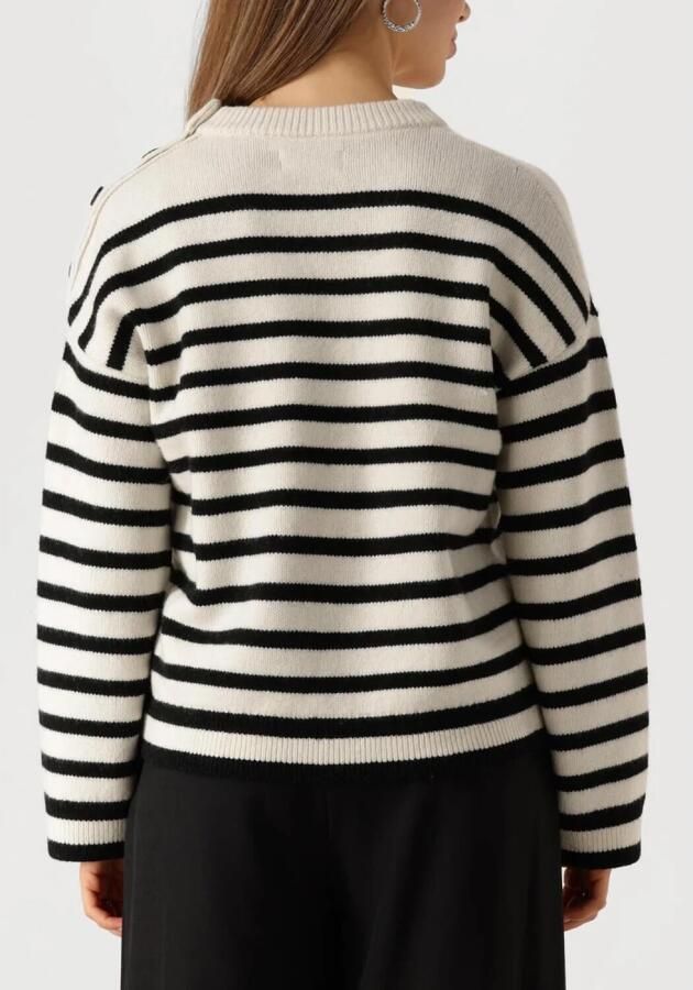 Moss copenhagen Stijlvolle Carina Gestreepte Pullover Trui White Dames - Foto 6