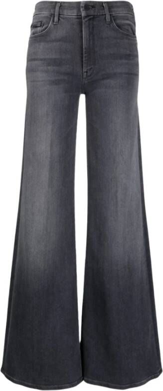 Mother Roller Mid-Rise Wide-Leg Jeans Blauw Dames