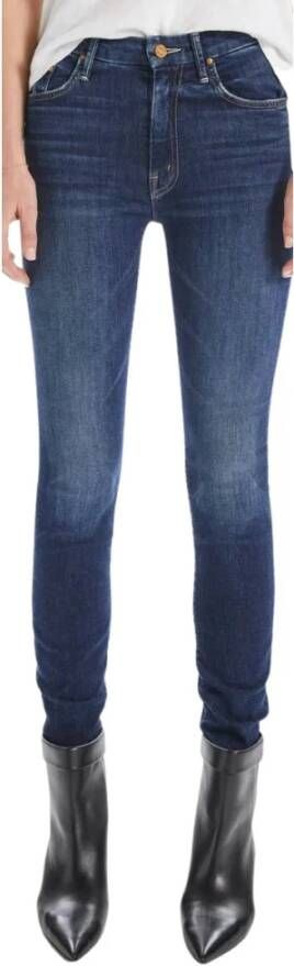 Mother High Waisted Looker Jeans Blue Dames