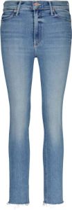 Mother Slim-fit Jeans Blauw Dames
