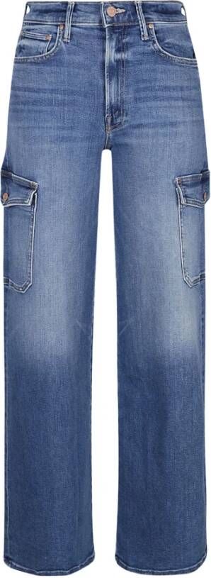 Mother Straight Jeans Blauw Dames
