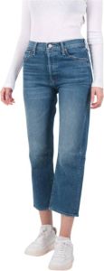 Mother Straight Jeans Blauw Dames