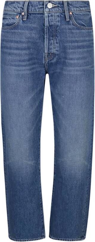 Mother Hit The Ground Running Straight Jeans Blue Dames