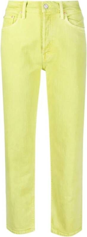 Mother Straight Jeans Yellow Dames