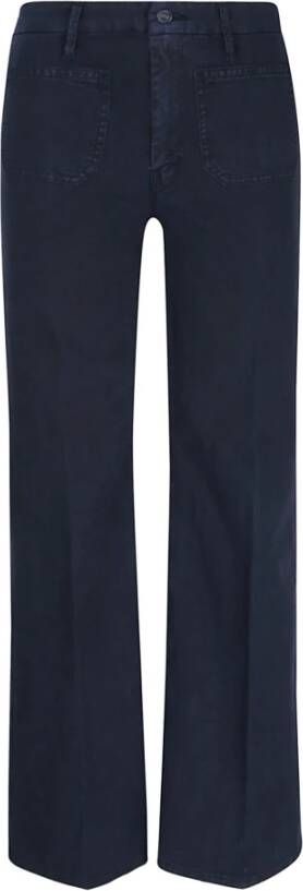 Mother Straight Trousers Blauw Dames