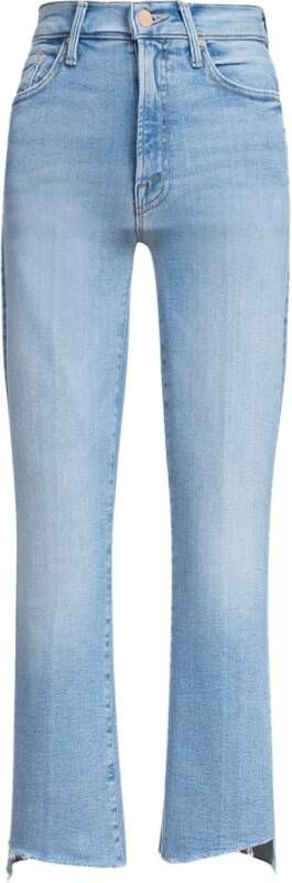 Mother Denim Insider Crop Step Fray Jeans Blue Dames
