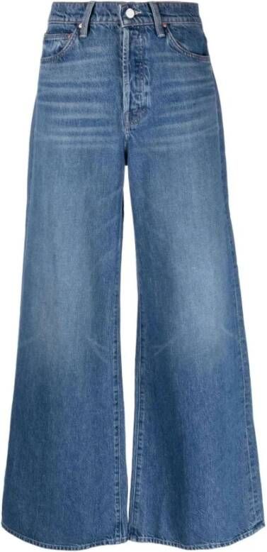 Mother Wide Jeans Blauw Dames