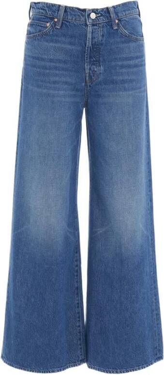Mother Wide Jeans Blauw Dames