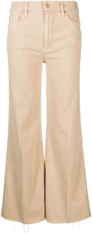 Mother Wide Trousers Beige Dames