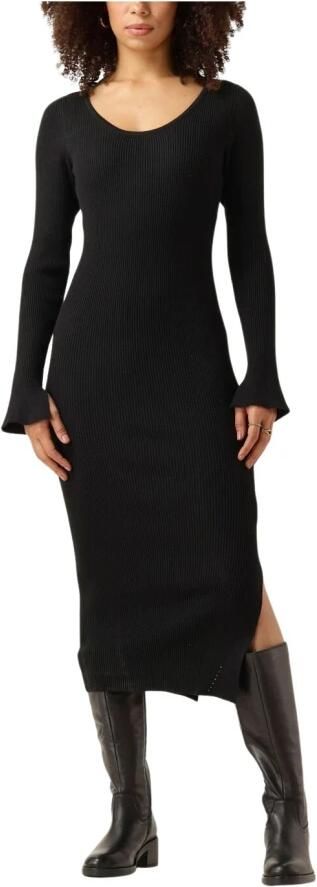 Moves Zwarte Midi Jurk Angila Black Dames - Foto 3