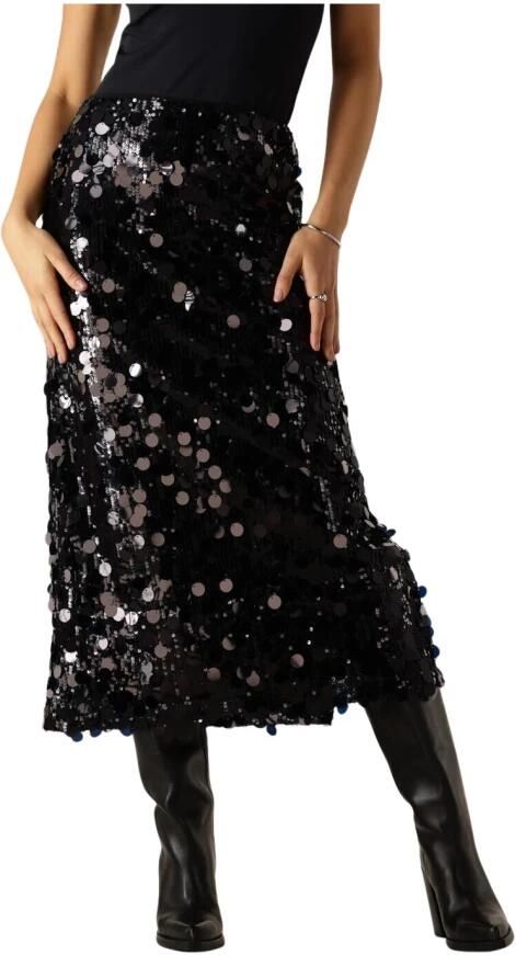 Moves Zwarte Midi Rok Lubinu Black Dames - Foto 5