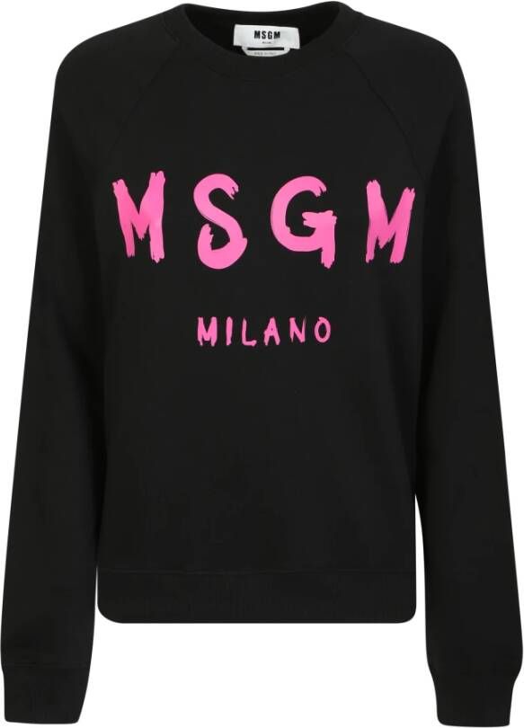 Msgm Basic ronde nek sweatshirt Zwart Dames
