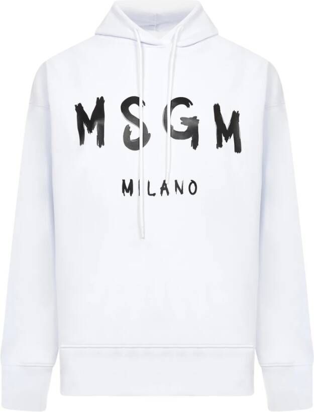 Msgm Logo hoodie Wit Dames