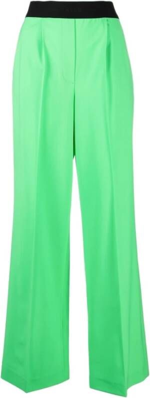Msgm Cropped Trousers Groen Dames