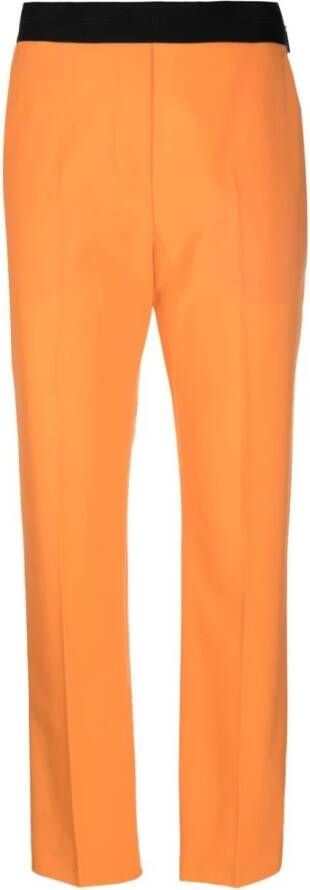 Msgm Cropped Trousers Oranje Dames