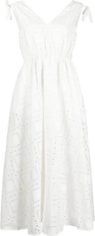 Msgm cut out-detail sleeveless midi dress White Dames